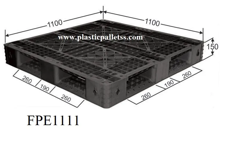FPE1111 - Export Pallets plastic pallet size 1100 mm x 1100 mm x 150 mm export-ready, durable, suitable for UAE logistics