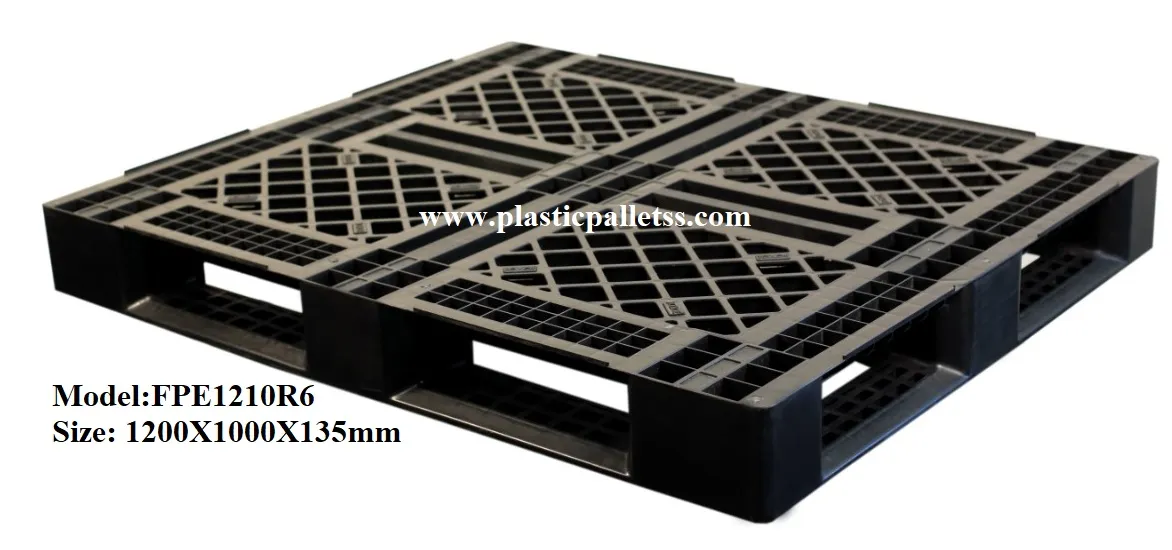 FPE1210R6 - Export Pallets plastic pallet size 1200 mm x 1000 mm x 135 mm export-ready, durable, suitable for UAE logistics