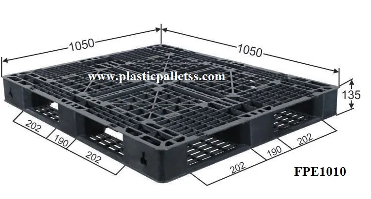 FPE1010 - Light Weight Pallets plastic pallet size 1050 mm x 1050 mm x 135 mm export-ready, durable, suitable for UAE logistics